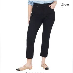 J. Crew Curvy Essential Straight Jeans Petite- Dark Blue